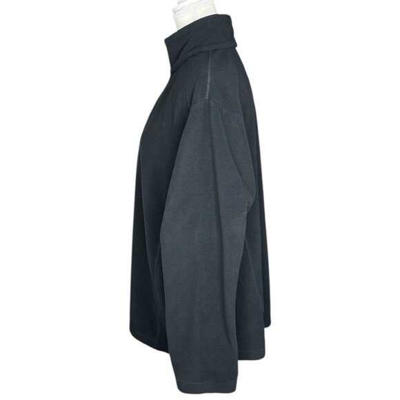 Lands' End Women Black Athletic Quarter Zip Fleece Activewear Top 2XL/20-22W/C54 - Picture 3 of 16